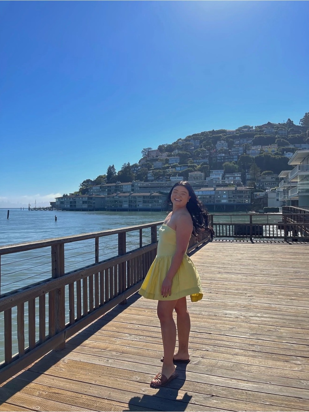 Free People Onda Drop-Waist Yellow Tube Mini Dress - Picture 6 of 8